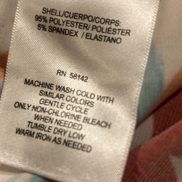 Maggy London Womens Pink Orange Tropical Sleeveless Midi Dress NWT - Picture 8 of 10